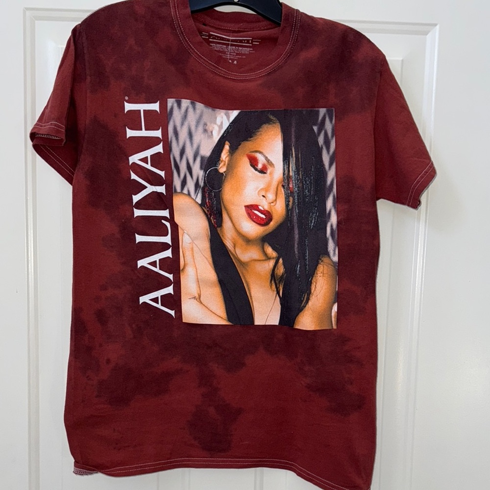 Aaliyah Graphic Red Tie Dye Tee - Picture 1 of 3